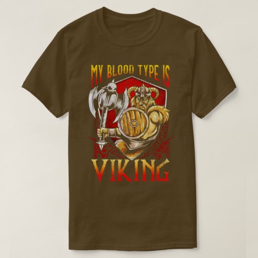 T-shirt Mon Type De Sang Est Viking (Design devant)