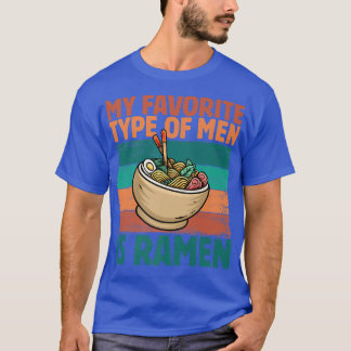 T-shirt Mon Type Préféré D'Hommes Est Ramen, Retro Japonai