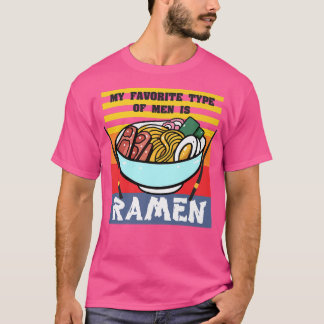 T-shirt Mon Type Préféré D'Hommes Est Ramen, Retro Japonai