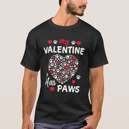 T-shirt Mon Valentin a des pattes poet amant Valentines Da (Devant)