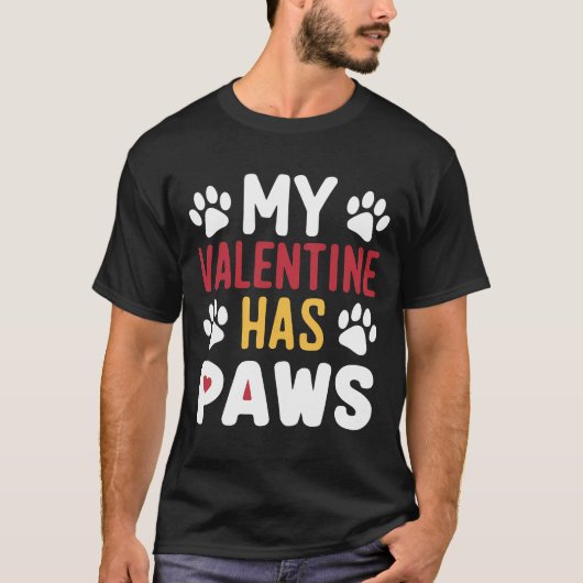 T-shirt Mon Valentin a des pattes Valentines Jour Drôle Ch (Devant)