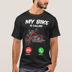 T-shirt Mon vélo appelle Pas de temps ma moto m'appelle