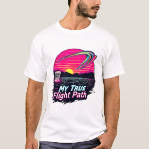 T-shirt Mon véritable chemin de vol Disc golf drôle joueur
