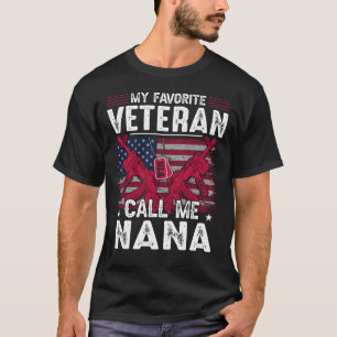 T-shirt Mon vétéran favori appelez-moi la journée des vété