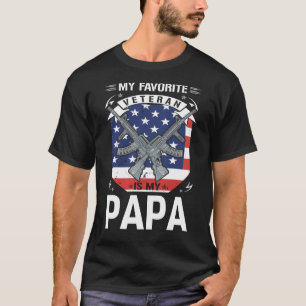 T-shirt Mon vétéran favori est mon drapeau PAPA US