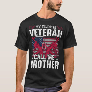 T-shirt Mon vétéran favori m'appelle BROTHER Veteran Day