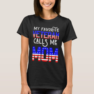T-shirt Mon vétéran favori m'appelle Maman Anciens Combatt