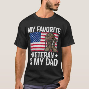 T-shirt mon vétéran préféré est mon père jour de l'armée m
