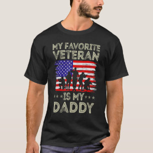 T-shirt Mon Vétérinaire Préféré Est Mon Papa American Flag