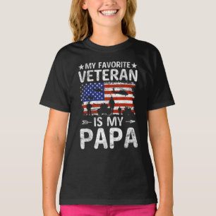 T-shirt Mon Vétérinaire Préféré Est Mon Papa Armée Militai