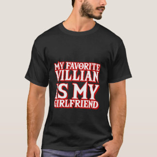 T-shirt Mon Vilain Favori Est Ma Petite Amie