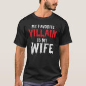 T-shirt Mon Vilain Favori Est Mon Costume Mari Femme (Devant)