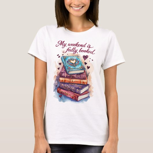 T-shirt Mon week-end est complet (Devant)