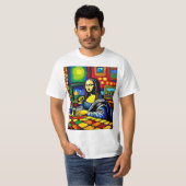 T-shirt Mona Lisa au Café 2 (Devant entier)