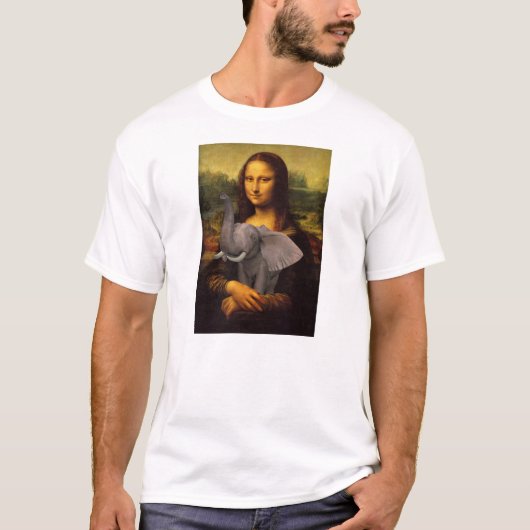 T-shirt Mona Lisa avec éléphant (Devant)