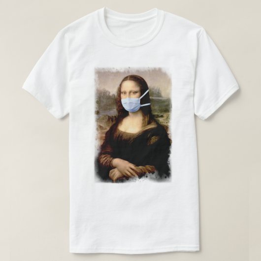 T-shirt Mona Lisa avec Masque Da Vinci se moquant des Arts (Design devant)