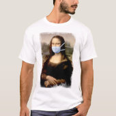 T-shirt Mona Lisa avec Masque Da Vinci se moquant des Arts (Devant)