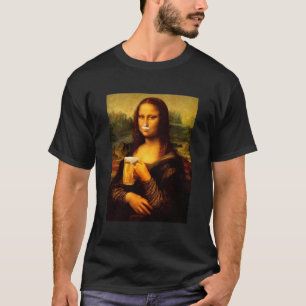 T-shirt Mona Lisa boire de la bière, Amateur de bière
