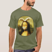 T-shirt Mona Lisa Bunny Ears Pâques (Devant)