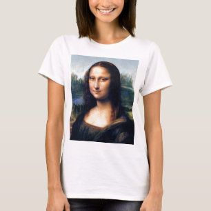 T-shirt Mona Lisa (détail) par Leonardo da Vinci