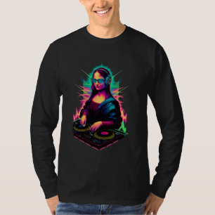 T-shirt Mona Lisa DJ Techno Trance Rave EDM House Music Fe