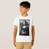 T-shirt Mona Lisa et perruches (Devant entier)