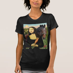 T-shirt Mona Lisa et son quart de cheval