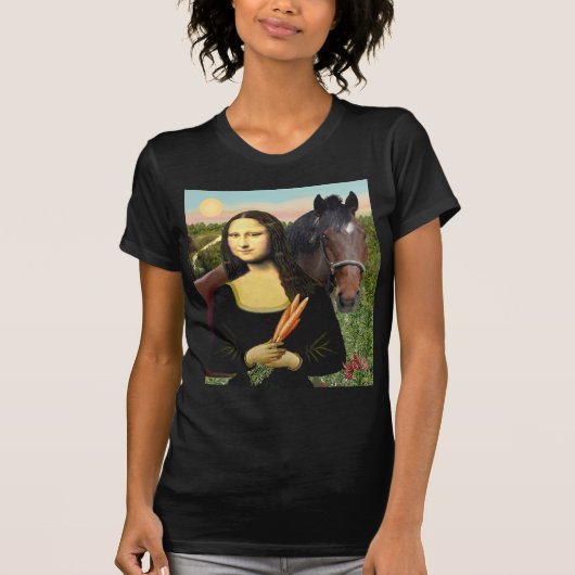 T-shirt Mona Lisa et son Quarter Horse (Devant)