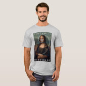 T-shirt Mona Lisa Fibonacci Spiral Gold Ratio Texte Person (Devant entier)
