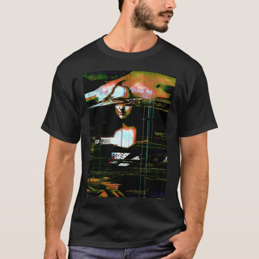 T-shirt Mona Lisa Glitch (Devant)