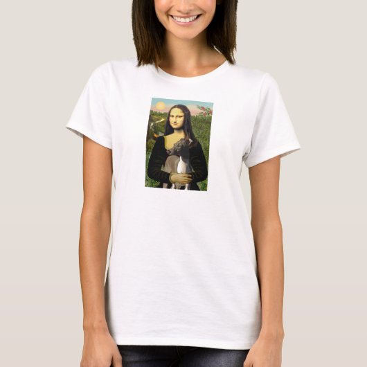 T-shirt Mona Lisa - Greyhound italien (Devant)