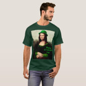 T-shirt Mona Lisa Jour de la Saint-Patrick Trèfle (Devant entier)