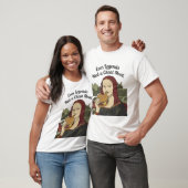T-shirt Mona Lisa mangeant un burger Parodie d'art classiq (Unisexe)