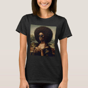 T-shirt Mona Lisa noire Afro Afro-Américaine Histoire noir