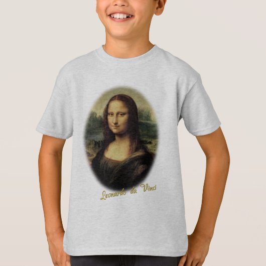 T-shirt Mona Lisa par Leonardo da Vinci (Devant)