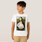 T-shirt Mona Lisa - Pekingese blanc (#4) (Devant entier)