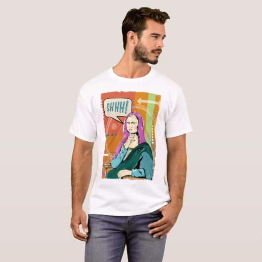 T-shirt Mona Lisa pop art (Devant entier)