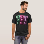 T-shirt Mona Lisa Poster de animal rose rose violet (Devant entier)