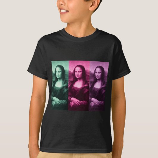 T-shirt Mona Lisa Rose vert violet (Devant)