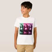 T-shirt Mona Lisa Rose vert violet (Devant entier)