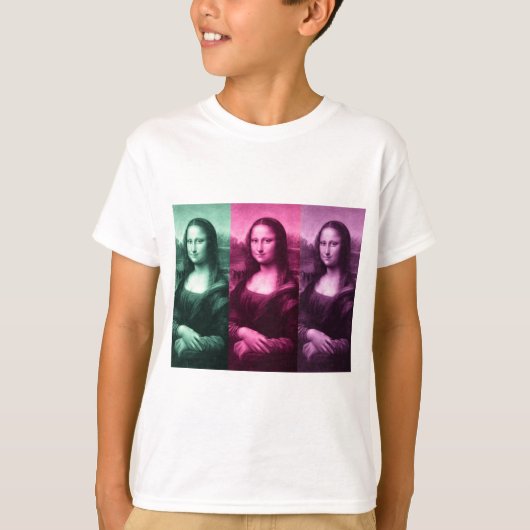 T-shirt Mona Lisa Rose vert violet (Devant)