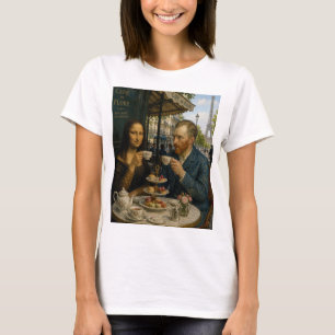 T-shirt Mona Lisa & Vincent van Gogh au thé parisien