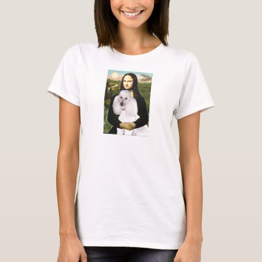 T-shirt Mona-Pood-Blanc-Caniche Standard (Devant)