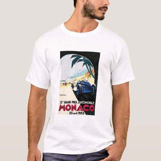 T-shirt MONACO 1933 Grand Prix Automobile Race par Geo Ham (Devant)