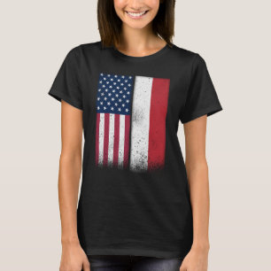T-shirt Monaco Monaco Drapeaux américains Fiers USA Monaco