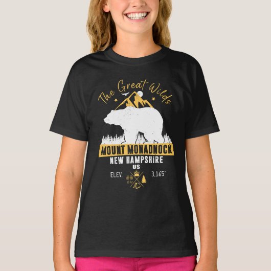 T-shirt Monadnock New Hampshire - Retro Vintage (Devant)