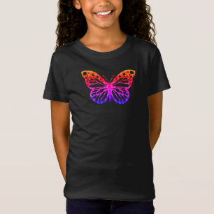 T-Shirt Monarch Butterfly Design - Girls Jersey T-Sh