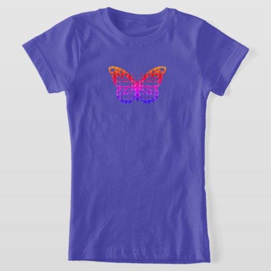 T-Shirt Monarch Butterfly Design - Girls Jersey T-Sh (Poser)