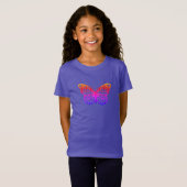 T-Shirt Monarch Butterfly Design - Girls Jersey T-Sh (Devant entier)