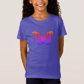T-Shirt Monarch Butterfly Design - Girls Jersey T-Sh (Devant)